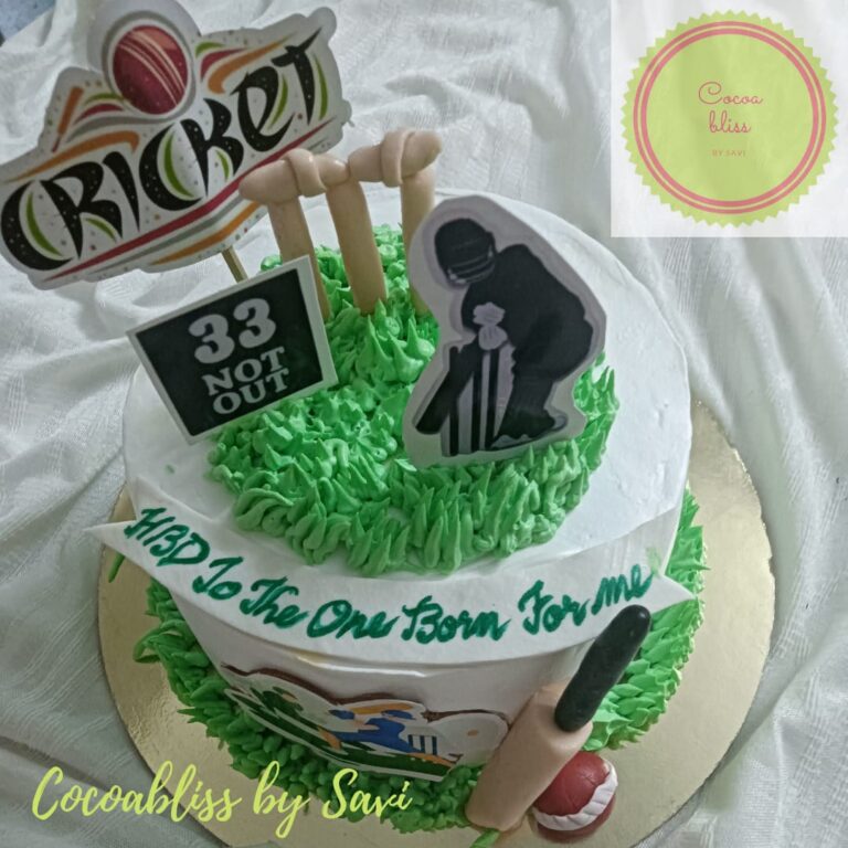 Cricket Theme Cake
